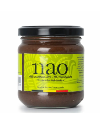 Nao - Pâte à tartiner chocolat lait bio et sans gluten - La Cave Epicurienne