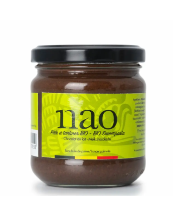 Nao - Pâte à tartiner chocolat lait bio et sans gluten - La Cave Epicurienne