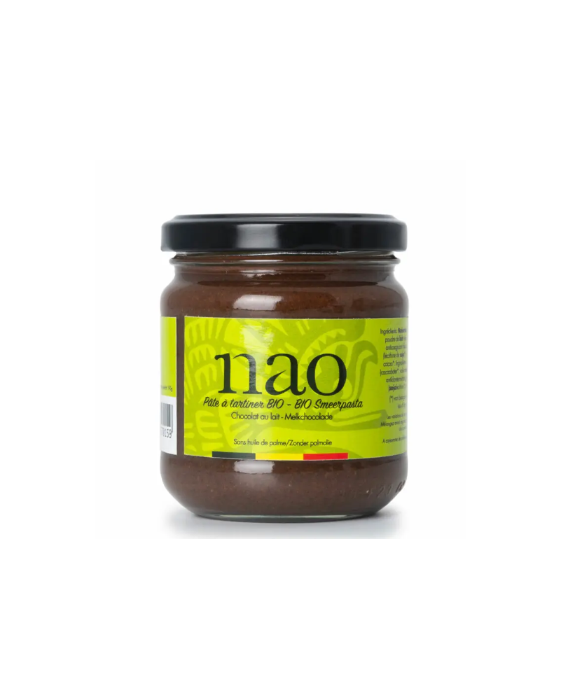 Nao - Pâte à tartiner chocolat lait bio et sans gluten - La Cave Epicurienne