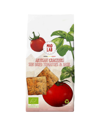 Mad Lab - Crackers Tomate séchée et basilic bio - La Cave Epicurienne