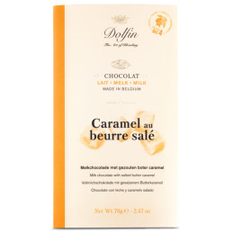 Caramel beurre salé - Tablette chocolat lait - Dolfin - La Cave Epicurienne