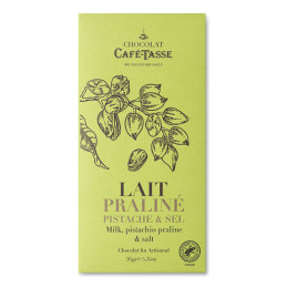 Tablette praliné pistache - Café-Tasse  - La Cave Epicurienne