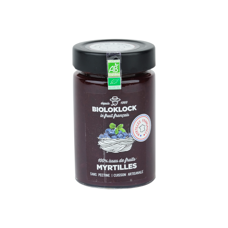 Myrtilles - Confiture issue 100% du fruit - Bioloklock - La Cave Epicurienne Myrtilles - Confiture issue 100% du fruit - Bioloklock - La Cave Epicurienne