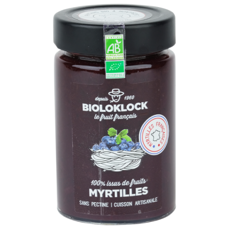 Myrtilles - Confiture issue 100% du fruit  - Bioloklock - La Cave Epicurienne