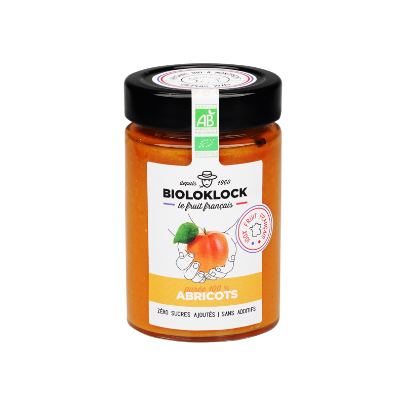 Abrikozenpuree 100% fruit - Bioloklock - La Cave Epicurienne