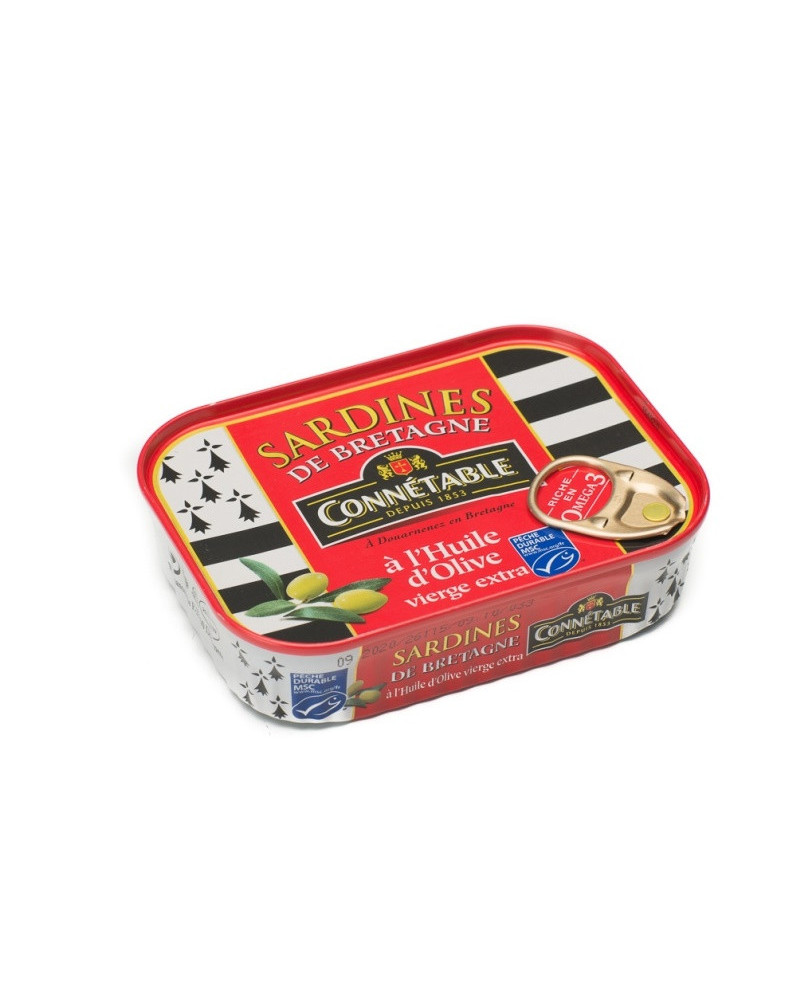 Sardines uit Bretagne in extra vierge olijfolie 115 g - Connetable - La Cave Epicurienne