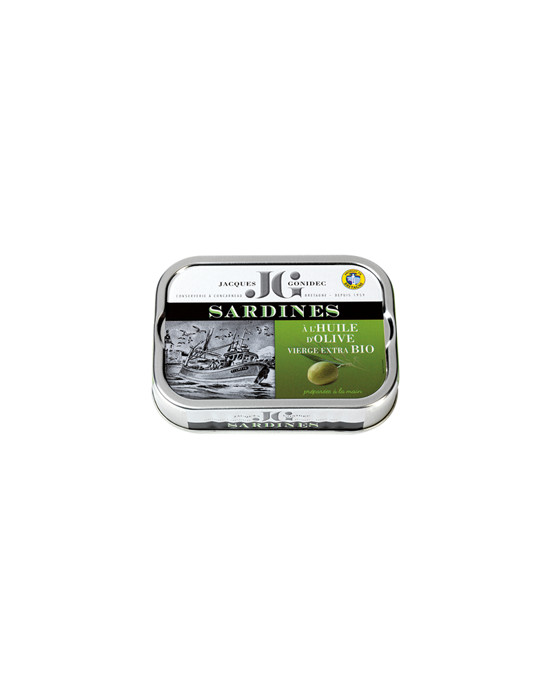 Kopie van Kopie van Kopie van Kopie van Kopie van Sardines de Bretagne à l'huile d'olive extra vierge 115g - Connétable