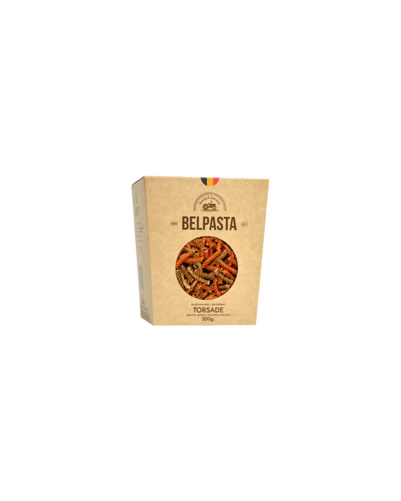 Tweekleurige halfvolkoren torsades 500 g - Belpasta