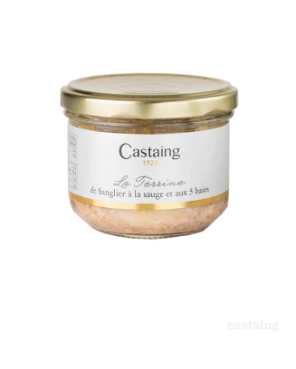 Terrine de sanglier à la sauge et aux 5 baies 180g - Castaing