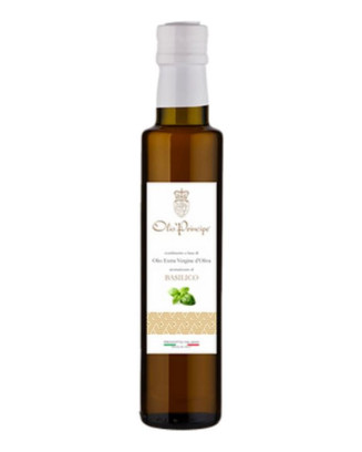 Huile d'olive au basilic - Huile d'olive extra vierge - La Cave Epicurienne