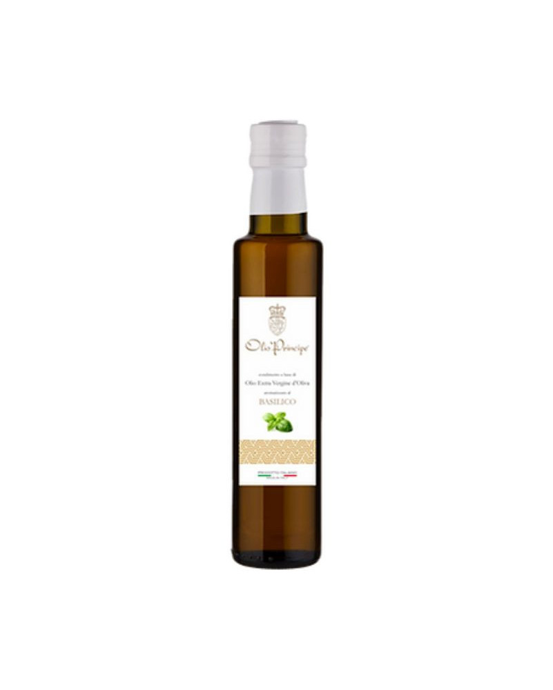 Huile d'olive au basilic - Huile d'olive extra vierge - La Cave Epicurienne